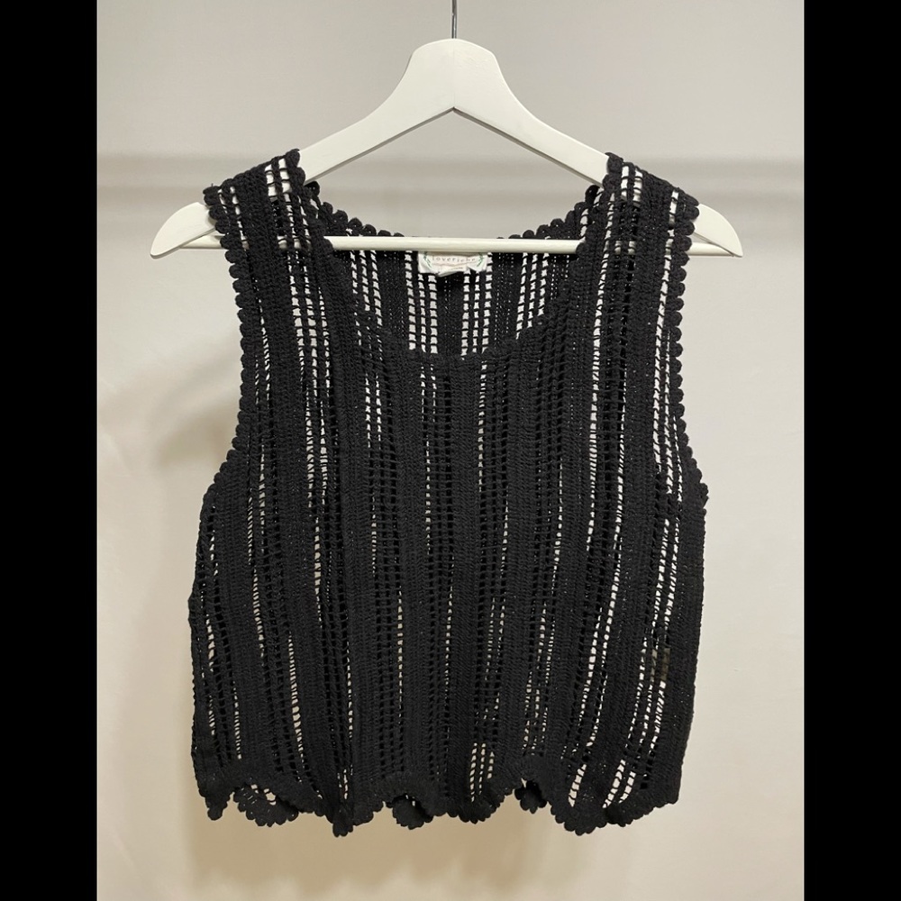 Loveriche Black Knitted Tank, Size S/M
